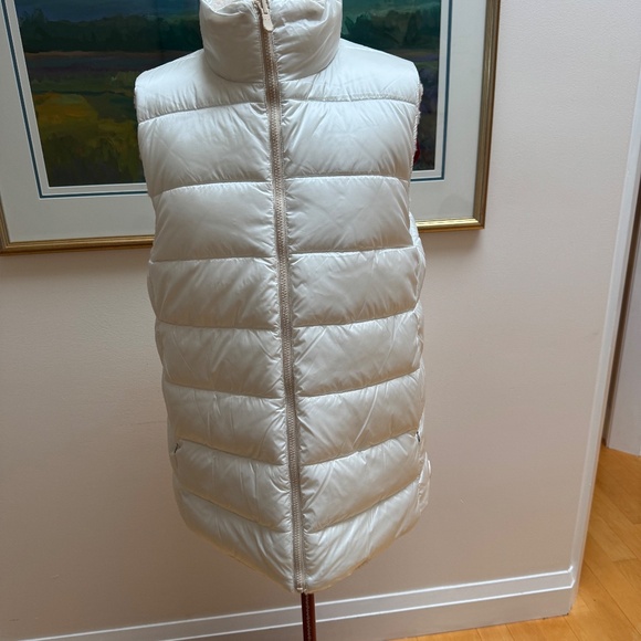 NWOT 'Save the Duck' Reversible Sleeveless White Puffer Vest 'L' - Picture 7 of 13